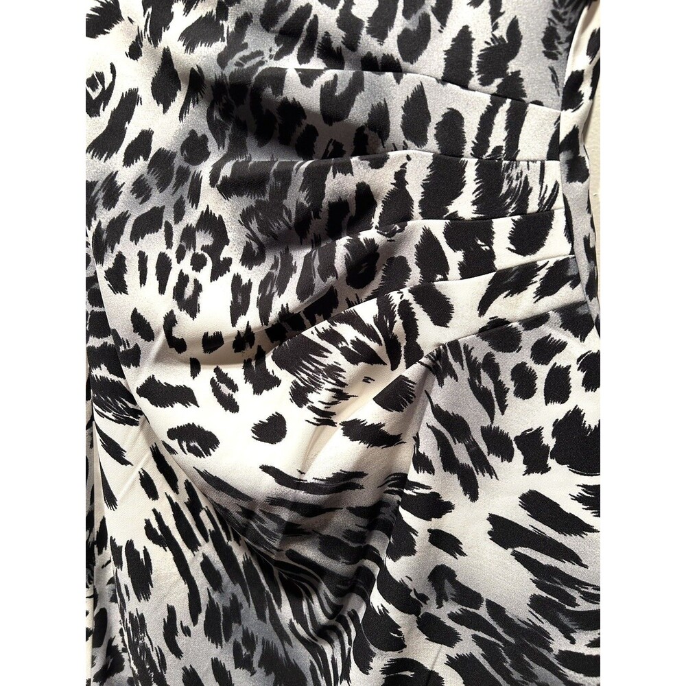 Cach Leopard Print Bodycon Dress Size 2 Xs Ruched… - image 3